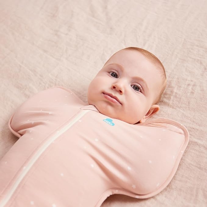 Love to Dream Swaddle UP, Baby Sleep Sack, Self-Soothing Swaddles for Newborns, Snug Fit Helps Calm Startle Reflex, New Born Essentials for Baby, 1.0 TOG, Newborn 5-8.5 lbs, Powder Pink Twinkle