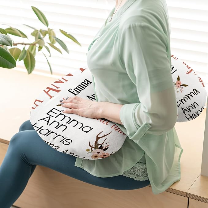 Dyoart Baby Nursing Pillow Cover,Personalized Soft Nursing Covers,Custom Name Breastfeeding Pillow Cover for Bottle Feeding,Gifts for Toddler Infant(23"x19"x5.5")(one Size)