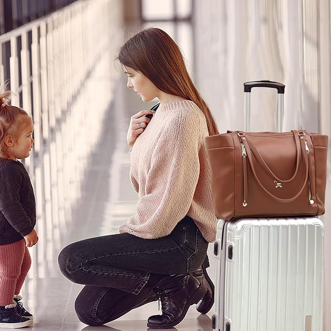 miss fong Diaper Bag Tote Leather Diaper Bag Backpack, Large Capacity Mommy Bag Hospital Bag, 12 Pockets Travel Diaper Tote with Changing Pad Pañaleras Para Bebe for Mom & Dad-Brown | Large Capacity, Mommy Bag, Hospital Bag, 12 Pockets, Travel Diaper T...