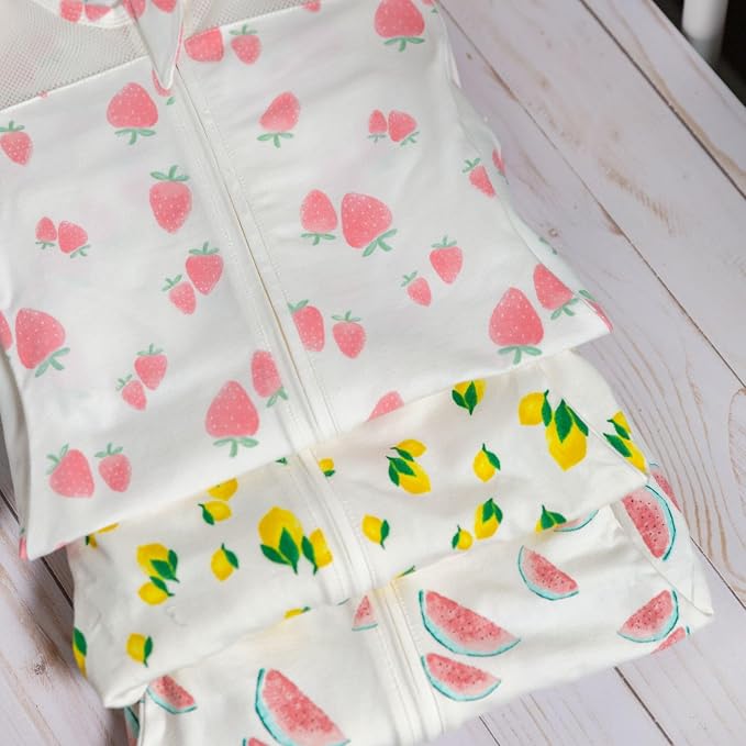 Happiest Baby Sleepea 5-Second Swaddle - 100% Organic Cotton Baby Swaddle Blanket - Doctor Designed Promotes Healthy Hip Development (Ivory Watermelons, Large)