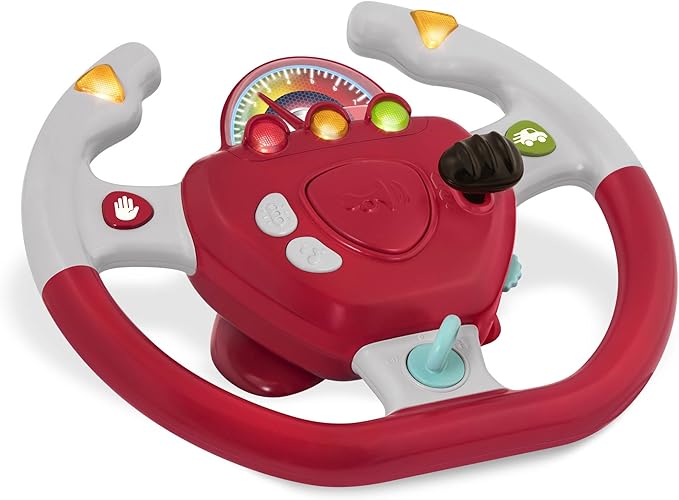 Battat ??Interactive Steering Wheel ??Portable Car Toy ??Kids Games & Songs ??Toddler Road Trip ??2+ Years ??Geared to Steer
