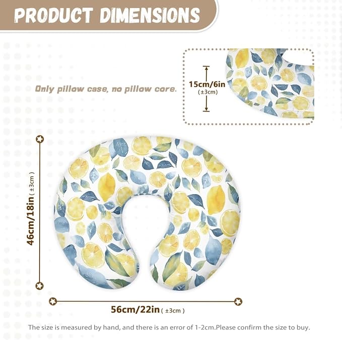 Nursing Pillow Cover Stretchy and Soft Nursing Cover for Breastfeeding Pillows Pillow Slipcover for Baby Girls Boys Newborn Mandarin Orange