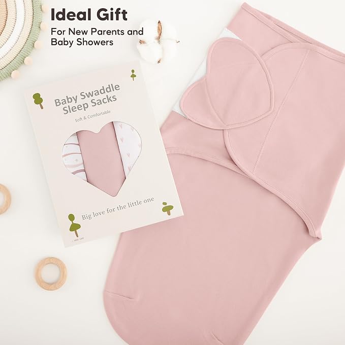 Susurration Swaddle Sleep Sacks 3 Pack 100% Muslin Cotton Swaddle Blanket Small Baby Wrap for 0-3 Months Newborn Sleep Sack Girls,Boys,Infants Essentials,Adjustable Wearable Sleeping Sack(Purple)
