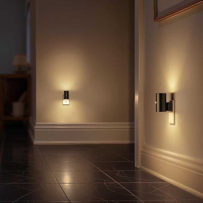 Briignite Motion Sensor Night Light,2 Pack Motion Activated Plug in Night Lights, 0-100LM Dimmable Soft White 3000K, Motion Sensor Light Indoor for Bathroom Hallway Bedroom Stairway Kid Elderly Pet