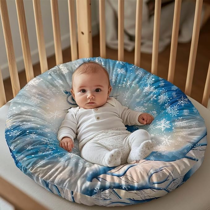 Owl Nursing Pillow Cover Girls Breastfeeding Pillow Cover for Baby, Snug Fits Newborn Nursing Pillow Case Super Soft Breathable Breastfeeding Pillow Slipcover