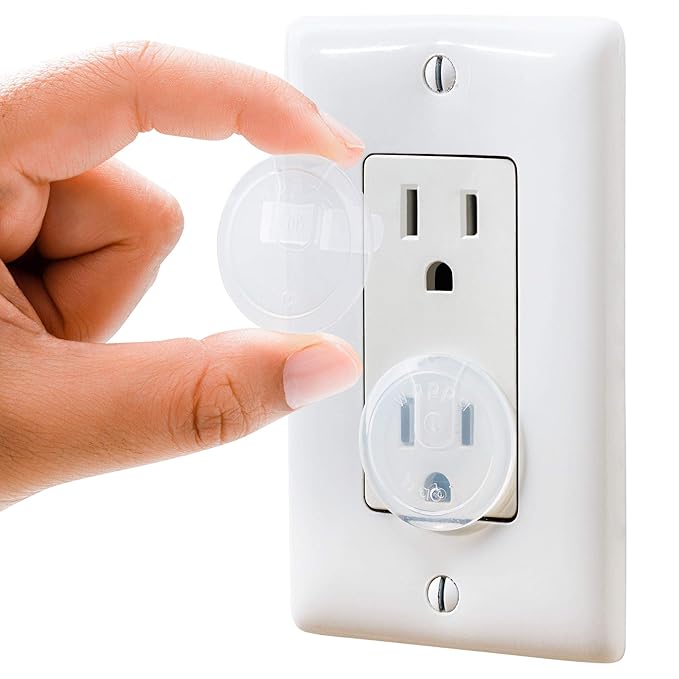Clear Outlet Covers (50 Pack) Value Pack ??Baby Safety Outlet Plug Covers ??Durable & Steady ??Child Proof Your Outlets Easily