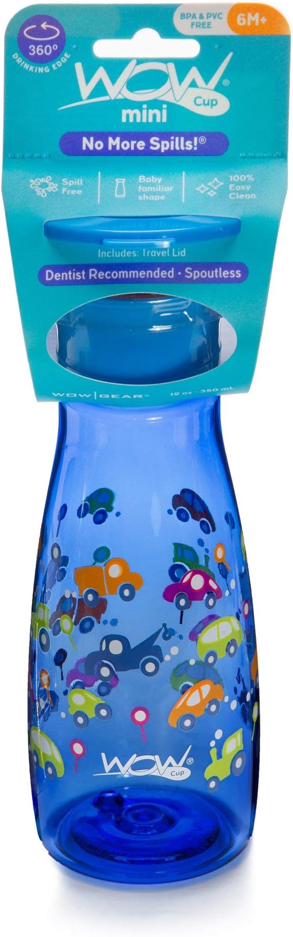 WOW CUP MINI 360 Sippy Cup, Blue, 12 oz / 350 ml