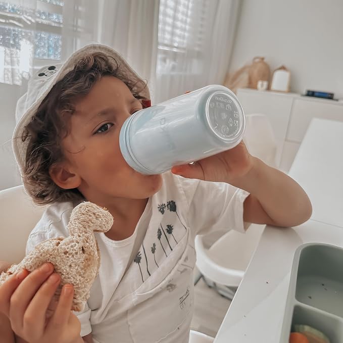 noüka Insulated and Non-Spill Sippy Cup | Leak Proof and Easy Grip | Keeps Drinks Hot or Cold | Sunrise