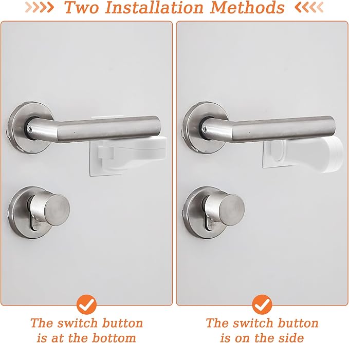 6P Child-Proof Door Lock Coolrunner Baby Proofing Door Handle Locks, Child Proof Door Lever Lock with Strong Adhesive for Protecting Kids and Toddler