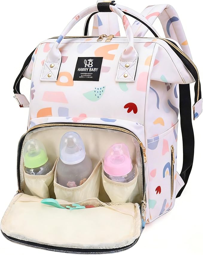 Diaper Bag Backpack for Moms Baby Essentials Travel Tote Nappy Changing Bag with Insulated Pockets,Multi-Waterproof Backpack (Orange)