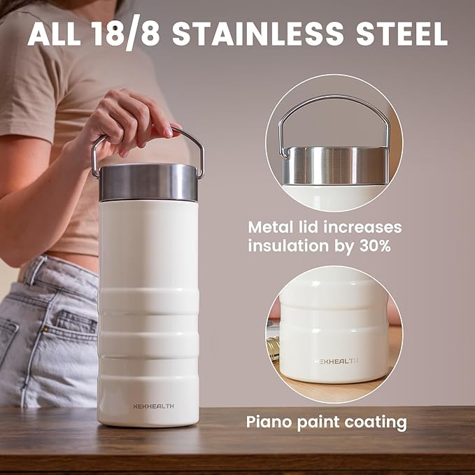 22oz Full-Day Cold-Chain Breastmilk Cooler, Double-Wall Vacuum Stainless Steel with 360° Cooling, Keeps Milk ??0°F for 24 Hours, Leak-Proof BPA-Free, Easy to Clean, Includes 2 Bottles
