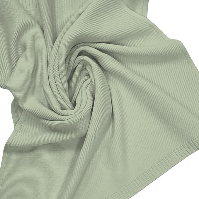 The Classic Blanket - 100% Organic Cotton Baby Blanket, American Made, 30x40in - Bassinet, Crib, Stroller - Gift Registry Baby Shower for Newborns and Kids (Latte)