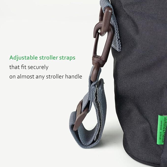 carrotez Universal Stroller Caddy ??Large Capacity Organizer with Cup Holders & Front Wipes Pocket