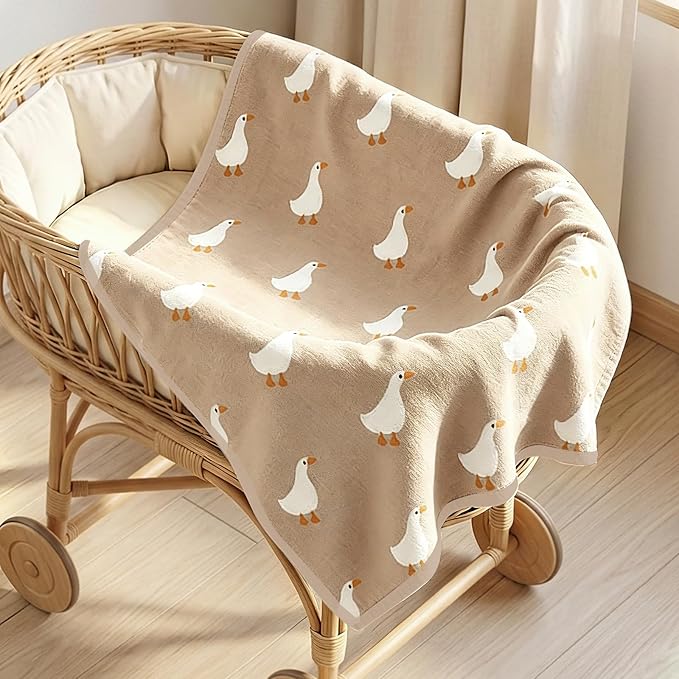 Receiving Baby Blanket,100% Luxury Cotton Knit Baby Blanket,Lightweight Cozy Neutral Swaddling Blanket for Newborns,Boys & Girls,Infant and Toddler