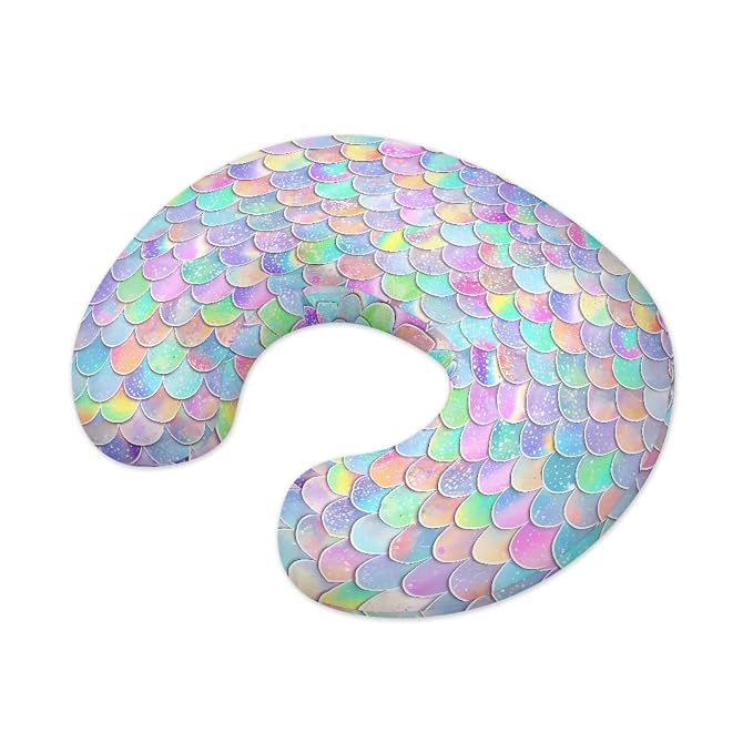 Mermaid Scales Nursing Pillow Cover for Breastfeeding Pillow, Ultra Soft and Cozy Nursing Pillow Slipcovers Good Choice for Mom or Baby
