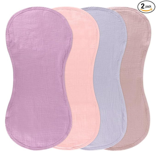 4-Pack Waterproof Changing Pad Liners | Fits Keekaroo Peanut Changer | Extra Thick, Ultra Soft & Absorbent | 2-Sided Reusable Diaper Mat | Machine Washable(Purple)