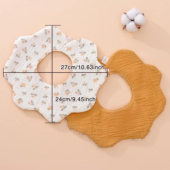 Baby Bibs Muslin Drool Teething Drooling Bibs for Baby Girl Boy Muslin Cotton