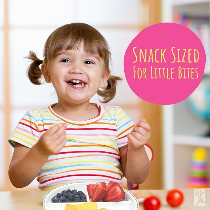 Elk and Friends Kids 6.7??Porcelain Divided Plates with Silicone Suction Sleeves | Suitable for Babies/Kids/Toddlers | Microwave & Dishwasher Safe | Non Slip | Snack Dishes | 4 Pack