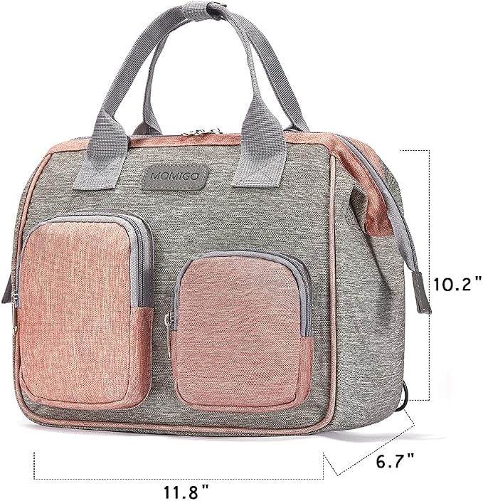 Diaper Bag Backpack- Baby Waterproof Multi-Function Mini Smart Diaper Bag Backpack Baby Messenger for Outdoor & Working Mothers, Medium Size (Pink)