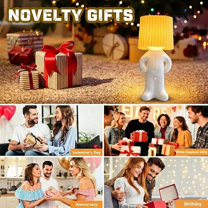 OMG that D*ck Switch Rechargeable Night Light, Upgraded Wireless LED Lamp with 2 Brightness Modes, White Elephant Gifts for Adults Novelty Gag Gift Birthday Gifts for Men Women (Yellow)