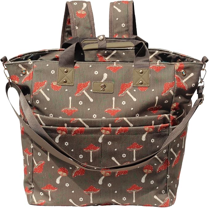 ESVAN Diaper Tote Bag Totepack Backpack Crossbody Bag 3 in 1 for Women Laptop Backpack Multifunctional with Insulated Pockets