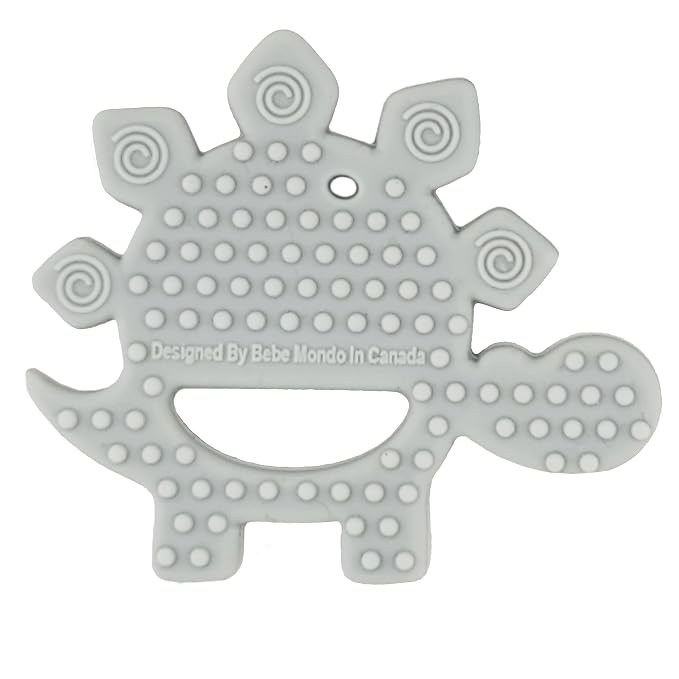 Bebe Mondo Dinosaur Baby Teething Toys 3–6 6–12 Months, Teethers for Babies 0–3–6–12 Months for Teething Relief, Baby Gift, Baby Teether Toys, Silicone Sensory Toys, Soft-Textured Infant Toys