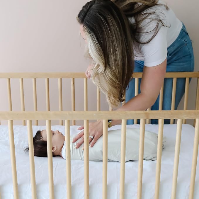 snuggle me Swaddle | Organic Cotton Swaddle Blanket, Soft Stretch, 47 x 47 inches (Sage)