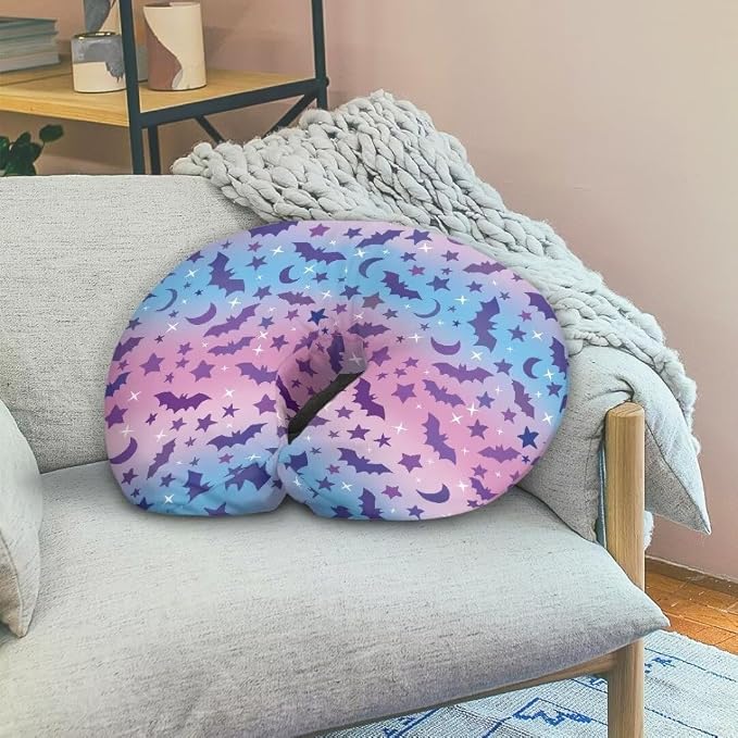 Halloween Gradient Bat Nursing Pillow Covers for Breastfeeding Breathable Nursing Pillow Cover for Boys Snuggle Me Nursing Pillow Cover Feeding Position Support
