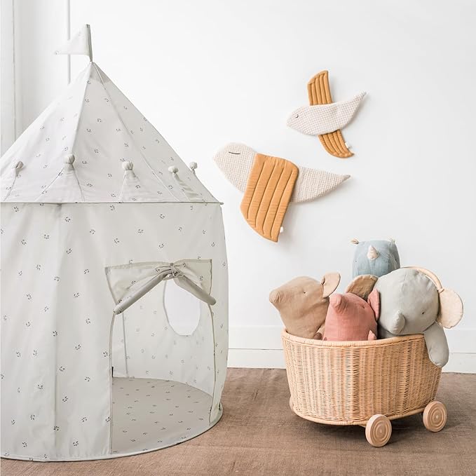 3 Sprouts Kids Play Tent - Sustainable Recycled Fabric ??Fun Spacious Childs Playhouse for Indoor Games for Boys & Girls - Durable Fort Pop Up House for Toddlers & Children Age 3-10 - Blueberry Taupe