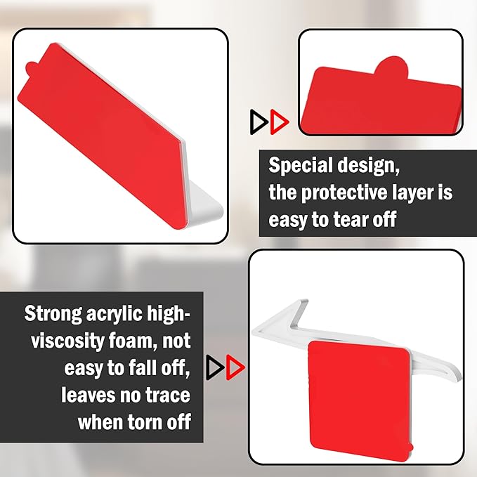 6 Pack Child Safety Drawer Locks - THAULANG Zero Gap Invisible Drawer Latches with Strong Adhesive，Easy Installation