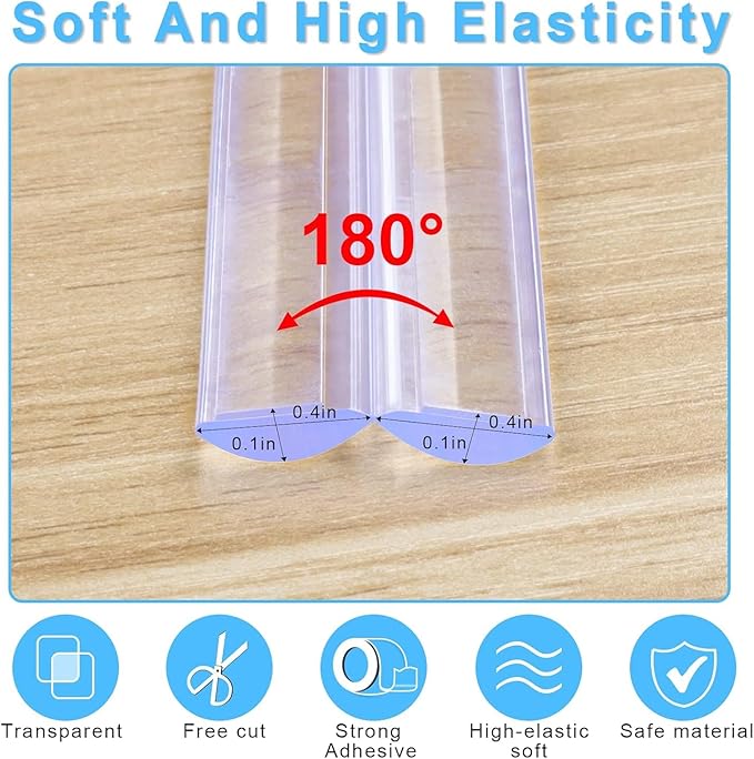 Corner Protector Baby Proofing,Clear Corner Protectors,Furniture Corner Guard & Edge Safety Bumpers, 16.4(5M) Soft Edge Protector with Upgraded Pre-Taped Strong Adhesive for Furniture&Sharp Corners