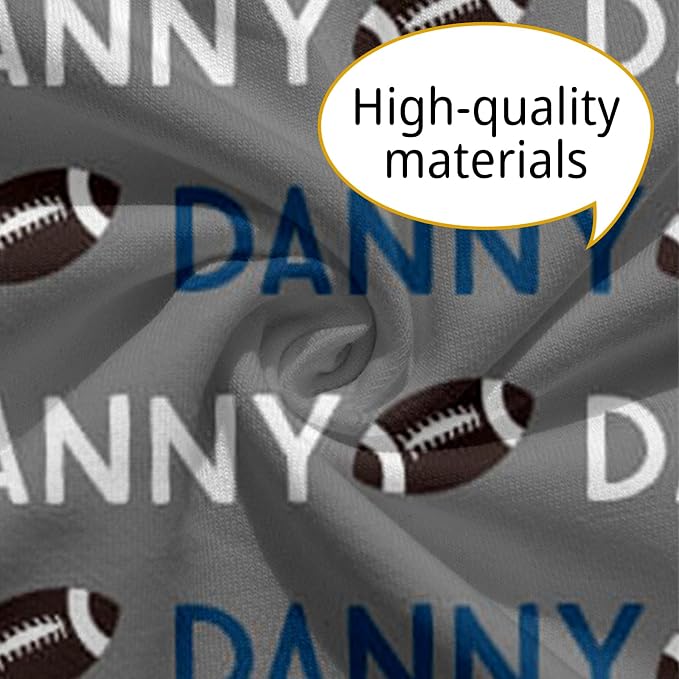 Baby Nursing Pillow Cover - Personalized Name Footballs Theme Breastfeeding U-Shaped for Bottle Feeding, Soft Comfortable Breastfeeding Pillow Cover for Infant Baby Boys and Girls