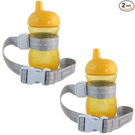 PBnJ Baby SippyPal Sippy Cup Holder Strap Leash Tether (Arrow Gray 2-Pack)
