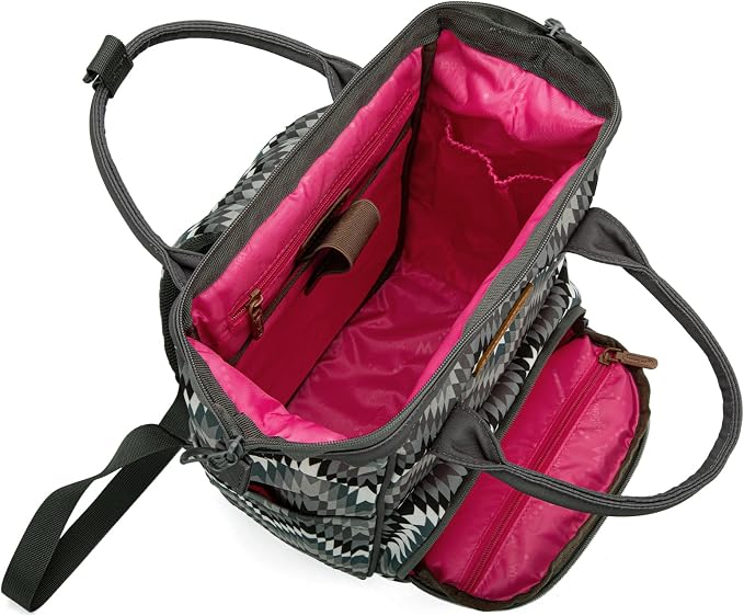 Montana West Wrangler Aztec Callie Diaper Bag Backpack with Stroller Straps Multifunction Baby Travel Bag WG2211-9110BK