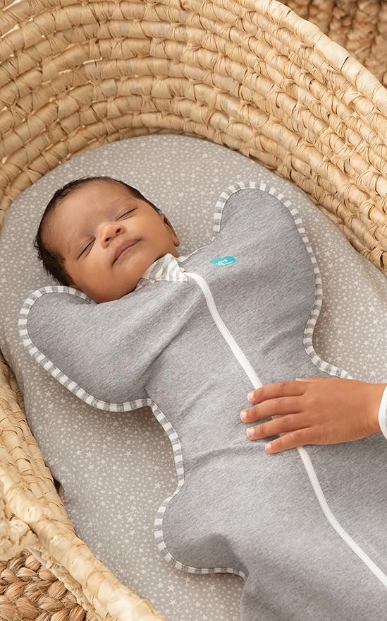 Love to Dream Swaddle UP, Baby Sleep Sack, Self-Soothing Swaddles for Newborns, Improves Sleep, Snug Fit Helps Calm Startle Reflex, New Born Essentials for Baby, Small 8-13lbs, Gray