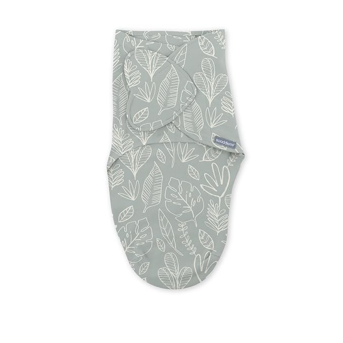 SwaddleMe by Ingenuity Monogram Collection Baby Swaddle, 100% Cotton, Improves Sleep & Calms Startle Reflex, 0-3 Months, Pocket Fold Design for Easy Changes, 1.0 TOG, 3-Pack - Born Free