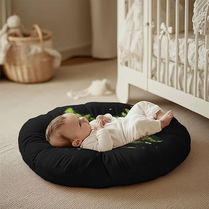 Green Axolotl Nursing Pillow Covers for Baby Girl Nursing Pillow Slipcovers for Breastfeeding Moms, Soft and Stretchy Safely Breastfeeding Pillow Cover for Infant Pillow Not Included