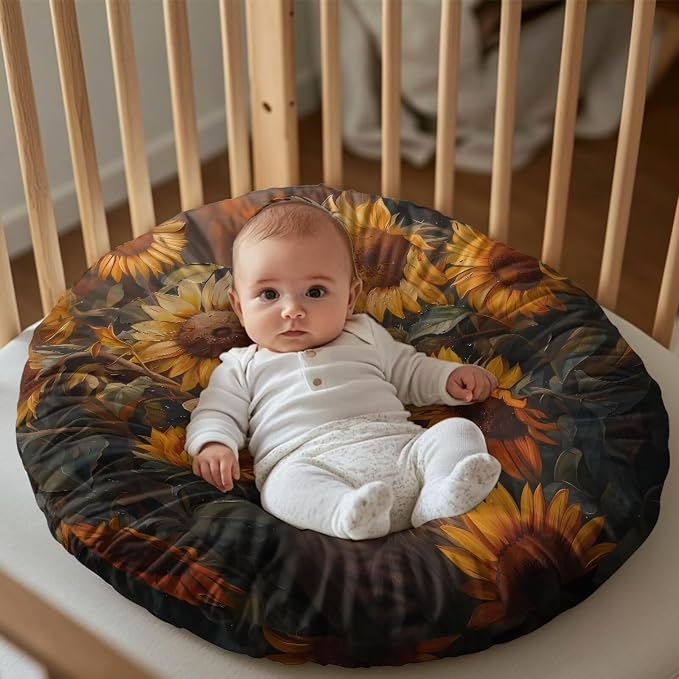 Sunflower Cat Nursing Pillow Cover for Breastfeeding Pillow Ultra Soft and Cozy Nursing Pillow Slipcovers Nice Newborn Gift Best Choice for Mom or Baby Pillow Cover 1 Pack