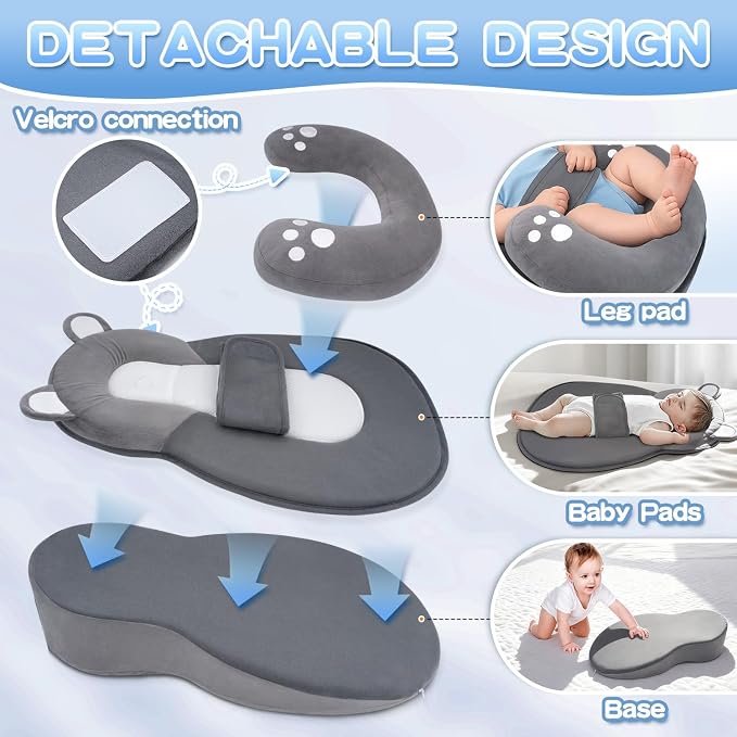 Anti Reflux Pillow Baby Wedge Feeding Pillow for Comfortable Nursing