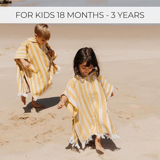 ZICOTO Stylish Hooded Beach Towel for Kids - Extra Soft and Fast Drying Poncho for Toddlers 1-3 Years is Made of Premium Cotton - Perfect Baby Cover Up for Beach Days or Pool and Bath Time Adventures