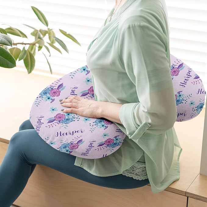 Dyoart Baby Nursing Pillow Cover,Personalized Name Soft Nursing Covers,Breastfeeding Pillow Slipcover for Bottle Feeding,Gifts for Toddler Infant(23"x19"x5.5")(one Size)