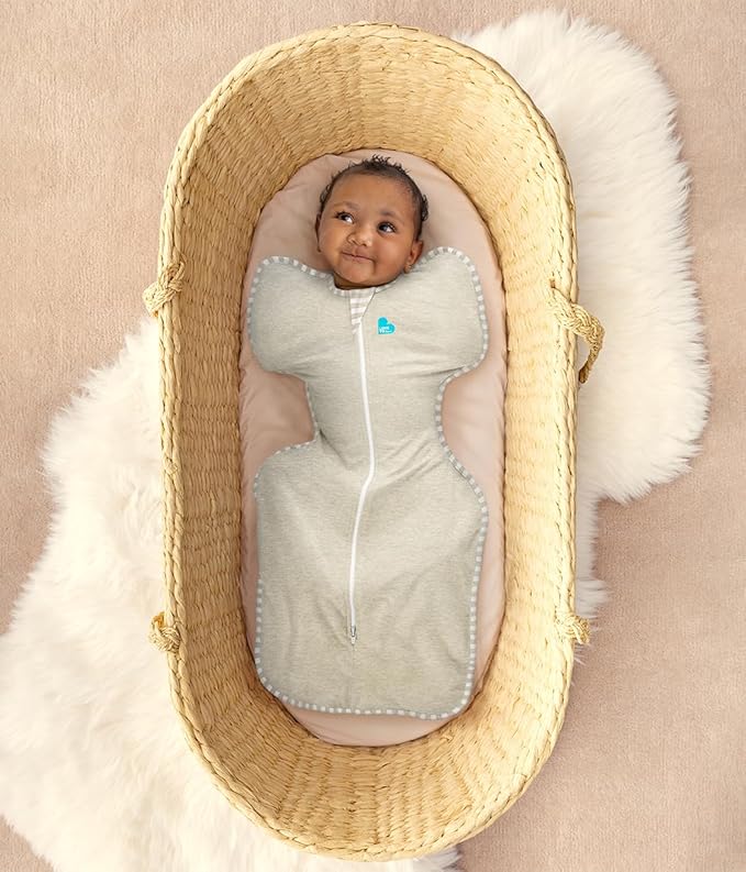 Love to Dream Swaddle UP, Baby Sleep Sack, Self-Soothing Swaddles for Newborns, Improves Sleep, Secure Fit Helps Calm Startle Reflex, New Born Essentials for Baby, 5-8.5 lbs, Sand Dollar