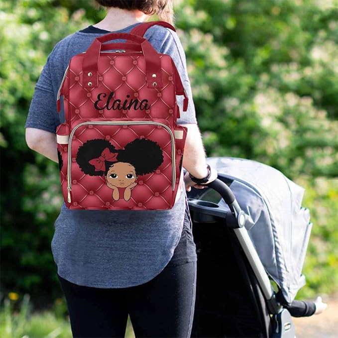D-Story Personalized Name Personalized Diaper Bags For Baby Girl Customized Name Hiking Bag Hiking Bag Multifunction
