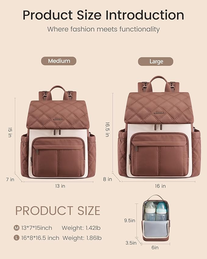 LOVEVOOK Diaper Bag Backpack With Pocket For Large Capacity Cup,Multi-Function Baby Travel Bag For Mom Dad,Waterproof Baby Bag for Boys Girls with Changing Pad,Insulated Bag,Stroller Straps,Blue