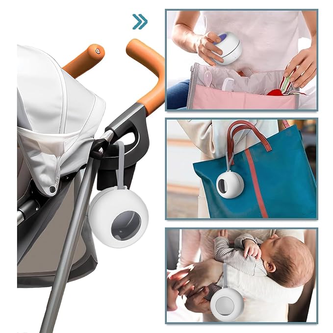 Portable Pacifier Sanitizer, UV Light Sanitizer Box, 99.99% Cleaned in 3 Minutes, 90 Disinfection Cycles, USB Rechargeable, Baby Pacifier Sanitizer On the Go (Large White)