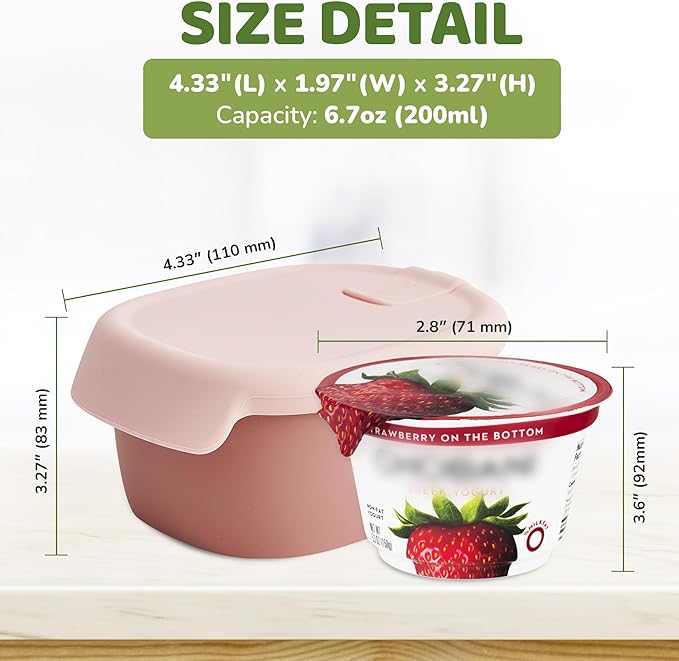 Baby Food Storage Containers ??Silicone BPA Free, Airtight Lid ??Microwave & Dishwasher Safe Baby Food Container ??Reusable Containers with Lids ??Kids Meal Prep Container