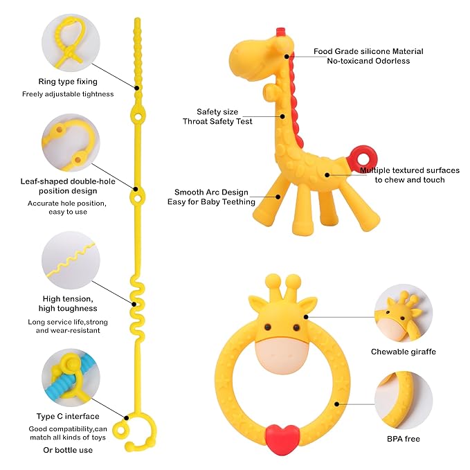 High Chair Suction Toys for Babies 3-24 Months ??Baby Sensory Toys, Strong Suction Cup Montessori Toys, Teething Toys BPA Free, Airplane Travel Essentials, Bath Toys for Toddlers