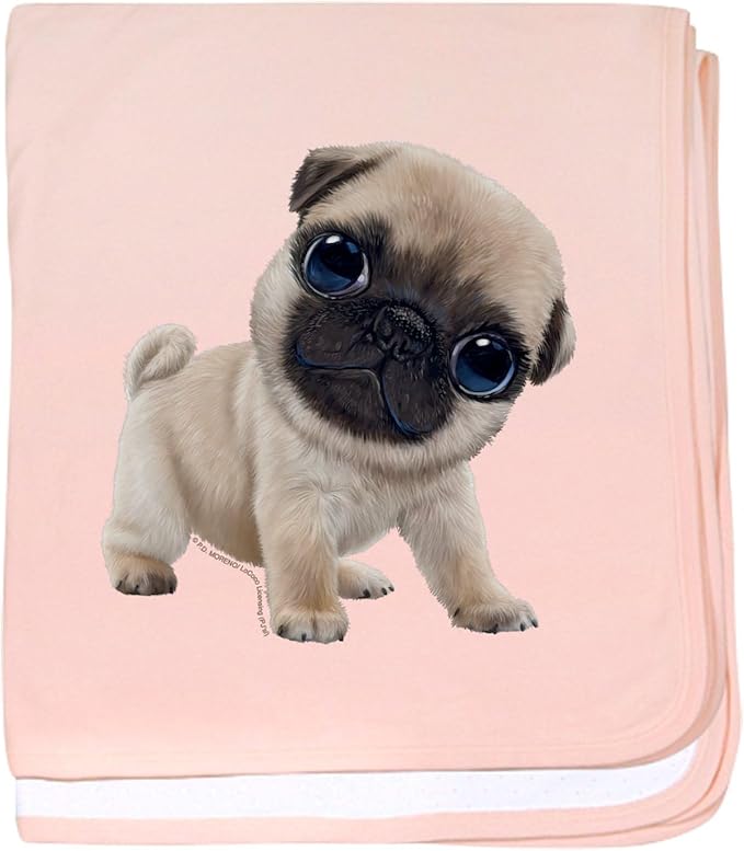 CafePress PD Moreno's Pug Puppy Baby Blanket, Super Soft Newborn Swaddle