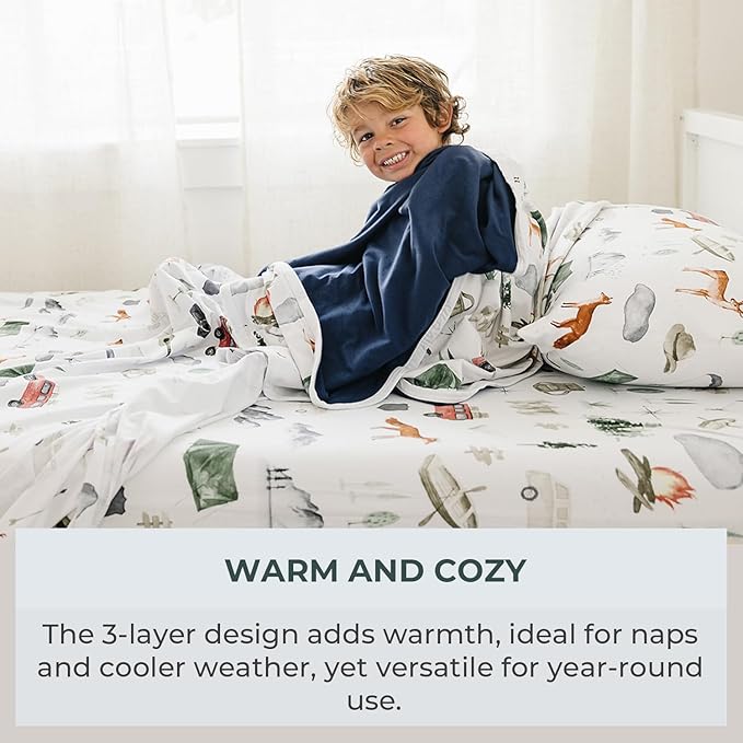 Pobibaby Premium Baby Blanket, Soft Stretchy Quilt for Babies, Toddlers, Kids (Explore)