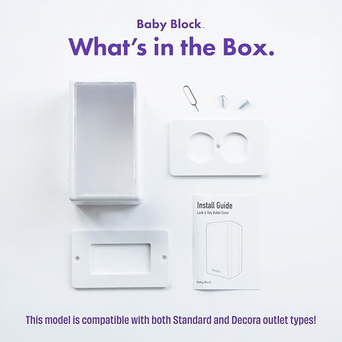 Outlet Cover Box Baby Proofing – Child Safety Outlet Protector Box for Plugs & Cords, Locking Childproof Plug Cover, Outlet Covers Baby Proofing Solution